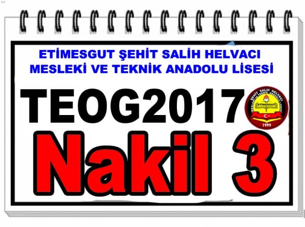 TEOG2017 NAKİL3 OKULUMUZU KAZANAN 9.SINIF ÖĞRENCİLERİMİZ
