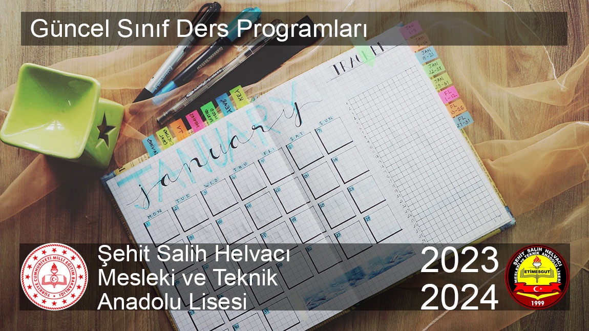 Güncel Sınıf Ders Programları (27.11.2023 Tarihinden İtibaren)