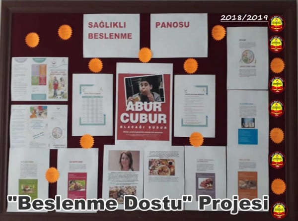 BESLENME DOSTU OKUL PROJESİ; SAĞLIKLI BESLENME PANOSU