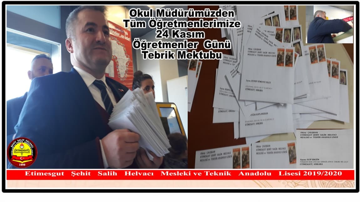 ÖĞRETMENLER GÜNÜ; OKUL MÜDÜRÜMÜZDEN TÜM ÖĞRETMENLERİMİZE MEKTUP