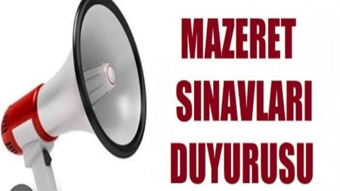 2024-2025 EĞİTİM ÖĞRETİM DÖNEMİ 1.DÖNEM 1. YAZILI MAZERET SINAV TAKVİMİ